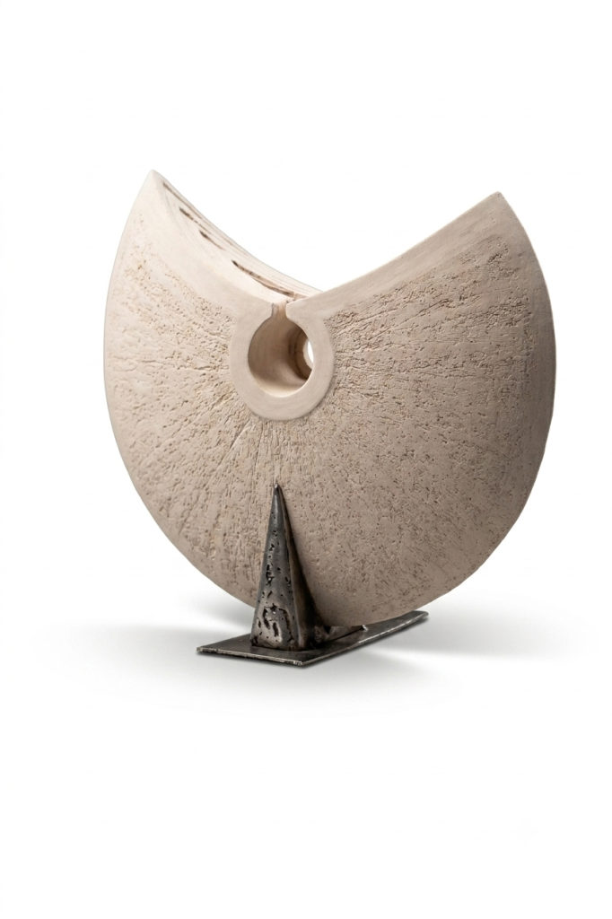 ceramic garden sculpture white